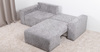 Диван-кровать угловой Оксфорд 712 композиция 1, шенилл MUZA 07 светло-серый, модульная система, сборка на любую сторону