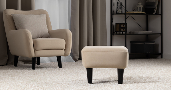 Пуф Дакота ТП 582 велюр Vendetta 02 кремовый