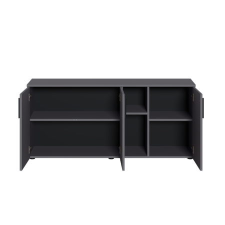 Тумба под ТВ Эйр 16.55 серый графит 0162 РЕ, собирается на любую сторону