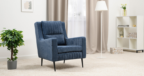 Кресло для отдыха Изабель ТК 739 велюр Романс нейви темно-синий