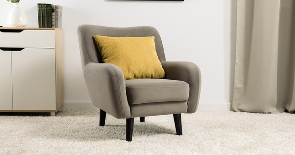 Кресло для отдыха Дакота ТК 583 велюр Vendetta 10 серо-коричневый, Riga 1598 z1 col 34 горчичный