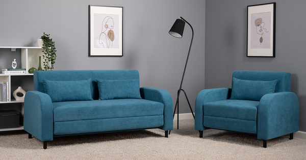 Кресло-кровать Киото ТК 784 велюр Epic 75 azuro синий