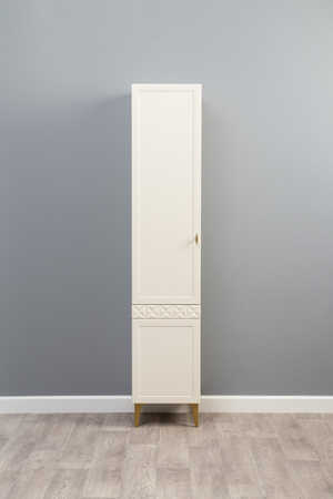 Гостиная Марион композиция 2 слоновая кость С341 PE, слоновая кость 6898 ПВХ, белый PE шагрень (собирается на любую сторону)