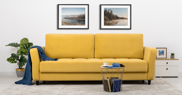 Диван-кровать прямой Невада ТД 568 велюр Vendetta 12 горчичный