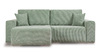 Диван-кровать угловой Оксфорд 715 композиция 4, шенилл STORM 9 мятный, модульная система, сборка на любую сторону