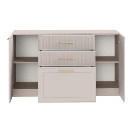 Комод Ричфорд 16.235 кашемир 5981 BS, моно керамика D166-2 ПВХ, белый PE шагрень