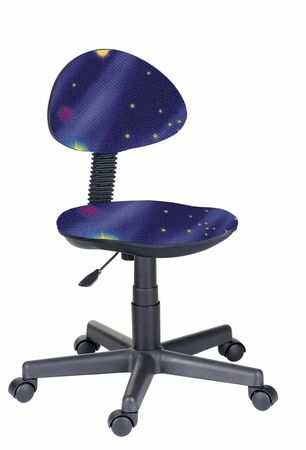 Детское кресло без подлокотников Логика обивка ткань саржа Т13 звездное небо, крестовина пластик, без качания