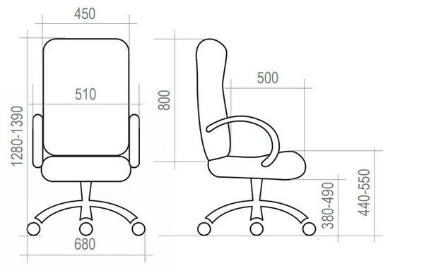 Кресло на колесах Спринт ультра кожзам коричневый крестовина пластик, подлокотники с мягкими накладками