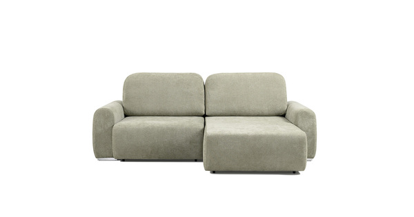 Диван-кровать угловой Тэдди 1503 композиция 2, букле Pique 007 оливковый, модульная система, сборка на любую сторону