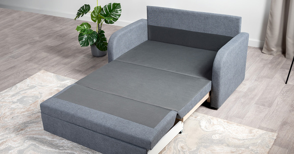 Диван-кровать прямой Тео (120) ТД 909 велюр Danco 995 серый